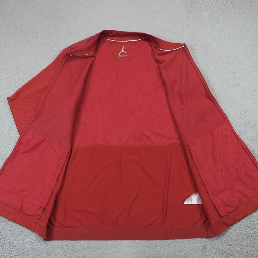 Jordan Oklahoma Sooners Jacket Mens Large Full Zip Vented Windbreaker Hybrid OU
